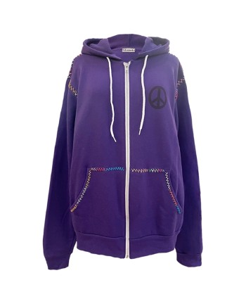 SWEAT TAROT ZIP À CAPUCHE VIOLET Paris Déstockage Promo