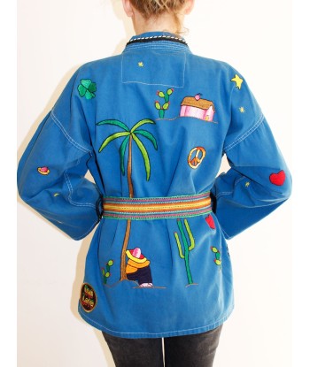 KIMONO MEXICAIN BLEU rembourrage situé sous