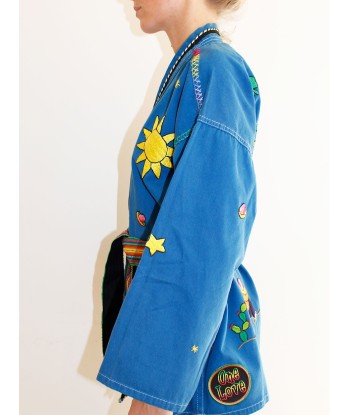 KIMONO MEXICAIN BLEU rembourrage situé sous