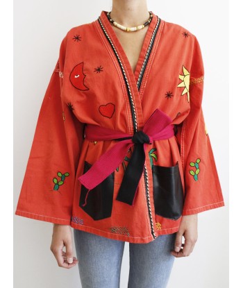 KIMONO MEXICAIN ROUGE Pour