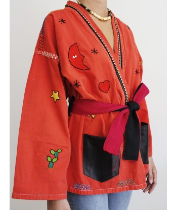 KIMONO MEXICAIN ROUGE Pour