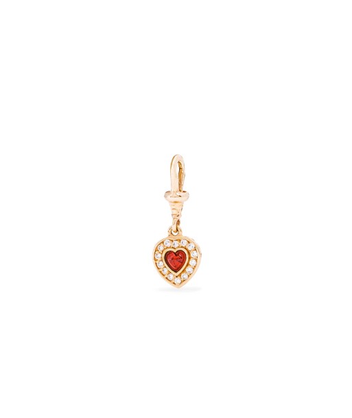 CHARM PAVE DIAMANT COEUR Fin de série