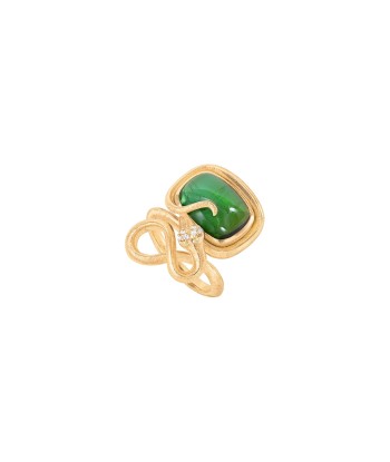 BAGUE SERPENT 18K TOURMALINE pas chere