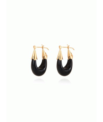 BOUCLES D'OREILLES ECUME PETIT MODELE NOIR les ligaments