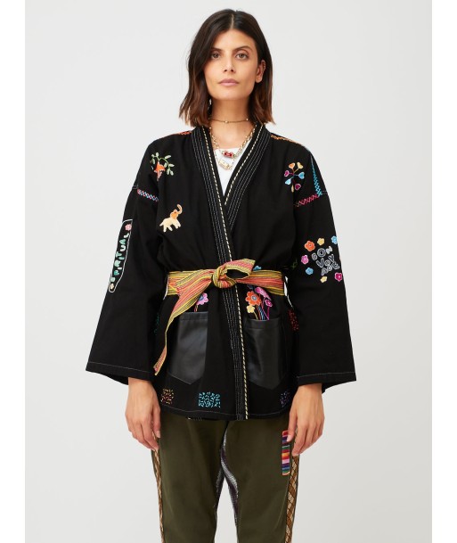 KIMONO BON VOYAGE NOIR rembourrage situé sous