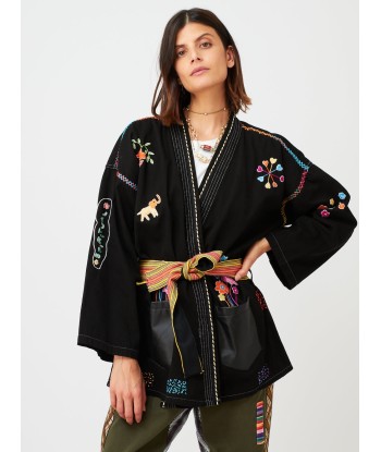 KIMONO BON VOYAGE NOIR rembourrage situé sous