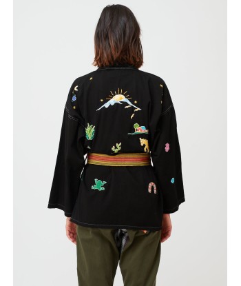 KIMONO BON VOYAGE NOIR rembourrage situé sous