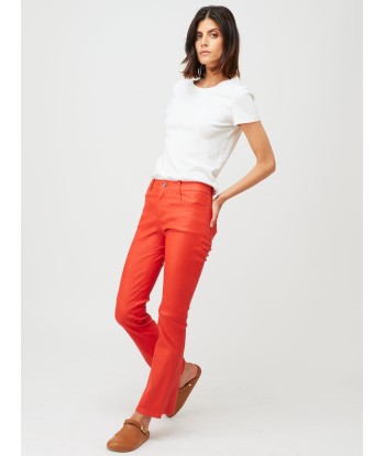 PANTALON DEAN CUIR PLONGÉ ROUGE commande en ligne