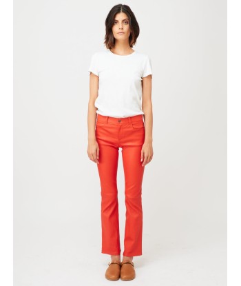 PANTALON DEAN CUIR PLONGÉ ROUGE commande en ligne