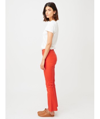 PANTALON DEAN CUIR PLONGÉ ROUGE commande en ligne