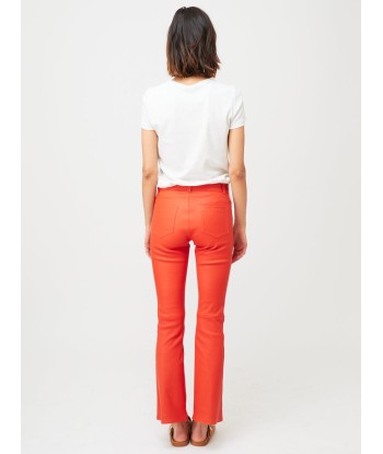 PANTALON DEAN CUIR PLONGÉ ROUGE commande en ligne