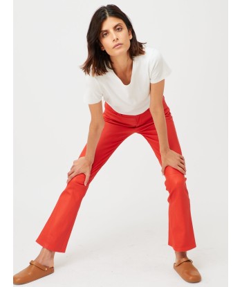 PANTALON DEAN CUIR PLONGÉ ROUGE commande en ligne