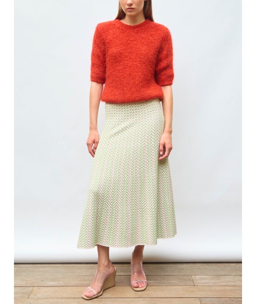 BUCKINGHAM GREEN CHEVRON SKIRT shop