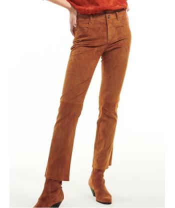 PANTALON DEAN CUIR VELOURS MARRON sélection de produits