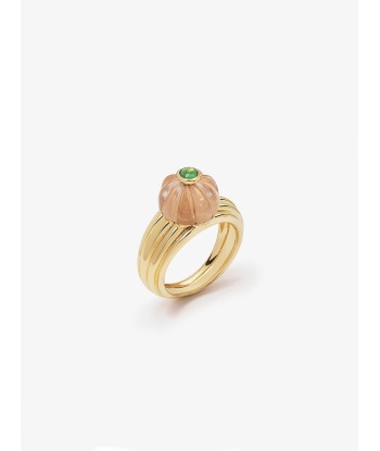 BAGUE GELATO QUARTZ ROSE ET TSAVORITE À commander