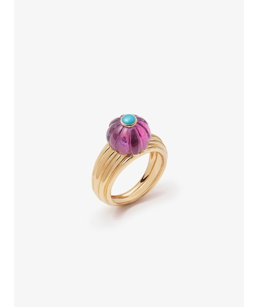 BAGUE GELATO AMÉTHYSTE ET TURQUOISE Economisez 