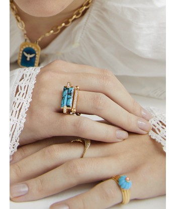 BAGUE GELATO TURQUOISE ET TOURMALINE online