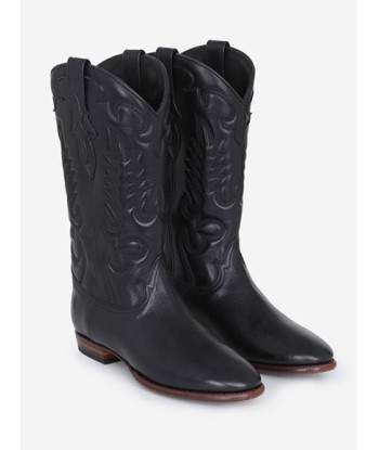 BOTTES SANTIAG MIDNIGHT CUIR NOIRES sur le site 