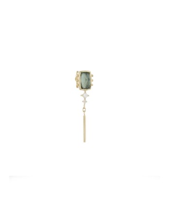 BOUCLE D'OREILLE STUD TOURMALINE VERTE votre