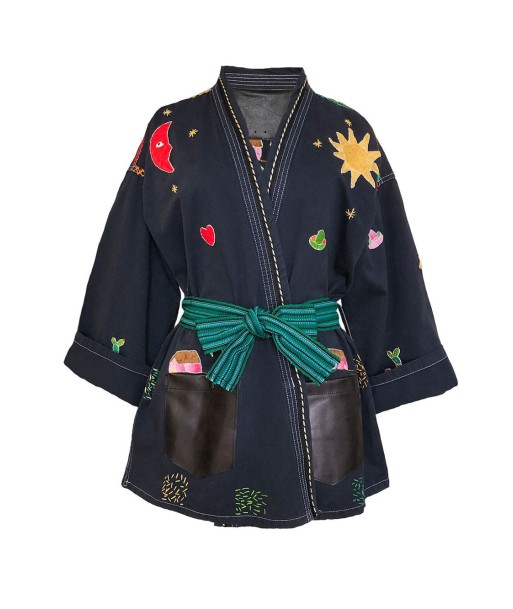 KIMONO MEXICAIN NAVY Paris Déstockage Promo