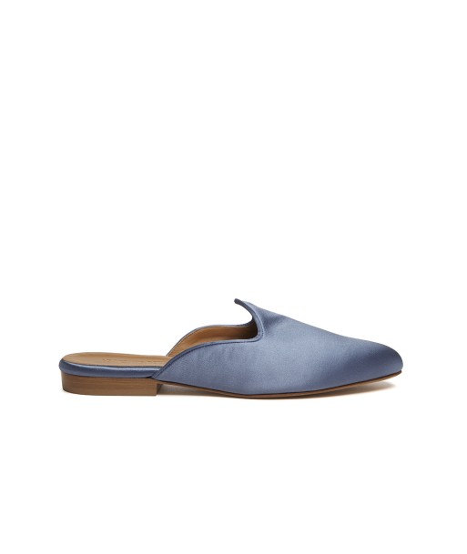 MULES EN SATIN BLEU PALE l'évolution des habitudes 