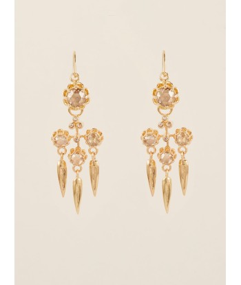 BOUCLES D'OREILLES ARLESIENNES OR ET DIAMANTS de pas cher