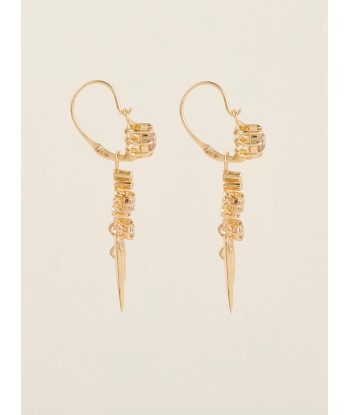 BOUCLES D'OREILLES ARLESIENNES OR ET DIAMANTS de pas cher