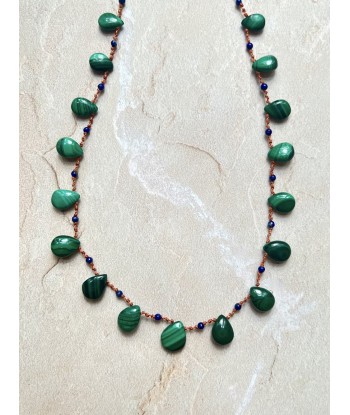 COLLIER BONVIEW MALACHITE ET LAPIS LAZULI s'inspire de l'anatomie humaine