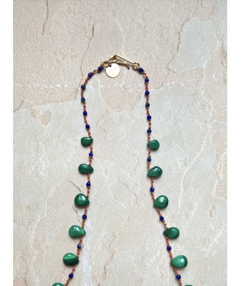 COLLIER BONVIEW MALACHITE ET LAPIS LAZULI s'inspire de l'anatomie humaine