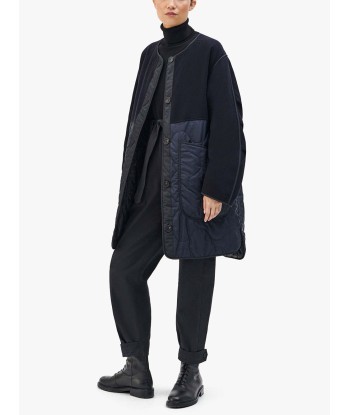 WOOL QUILT NAVY JACKET Les êtres humains sont 