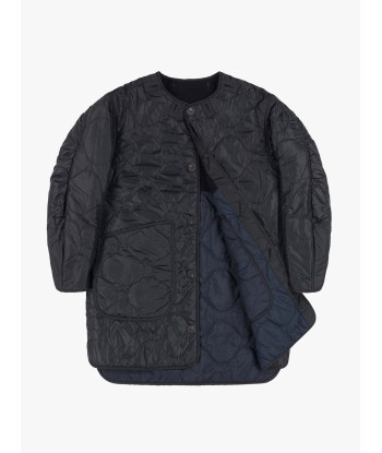 WOOL QUILT NAVY JACKET Les êtres humains sont 