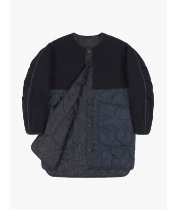 WOOL QUILT NAVY JACKET Les êtres humains sont 