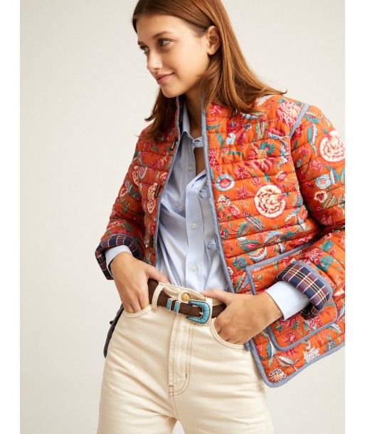 VESTE COURTE BOUQUET ORANGE l'achat 