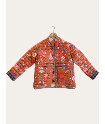 VESTE COURTE BOUQUET ORANGE l'achat 