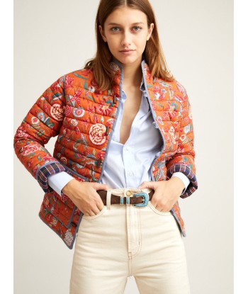 VESTE COURTE BOUQUET ORANGE l'achat 