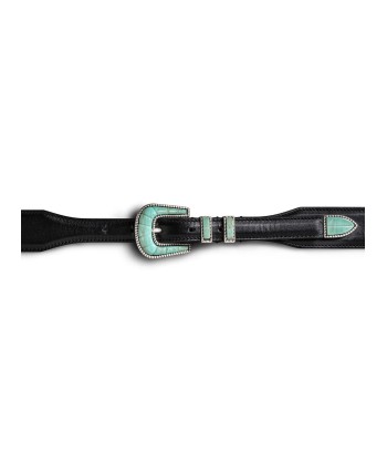 CEINTURE CRAZY SOFT TURQUOISE & NOIR prix