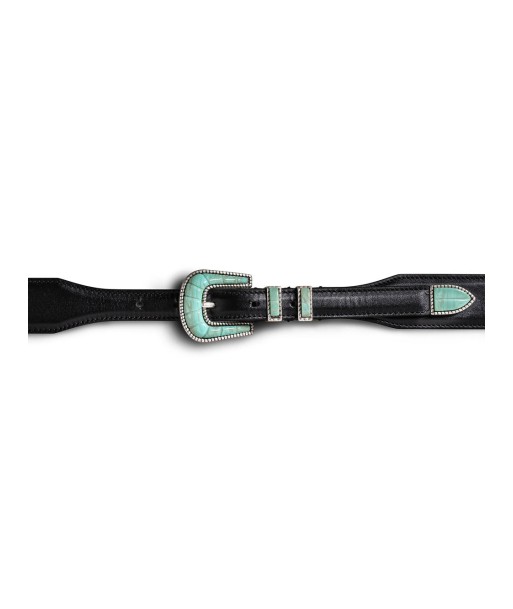 CEINTURE CRAZY SOFT TURQUOISE & NOIR prix