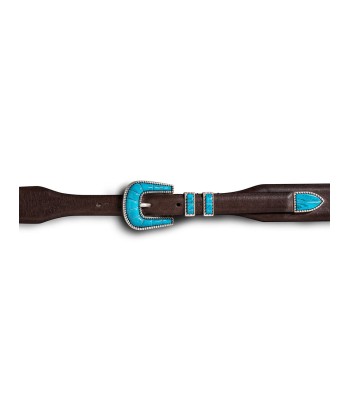 CEINTURE CRAZY TURQUOISE & MARRON rembourrage situé sous