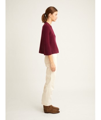 PULL FLARE BORDEAUX pas cher 