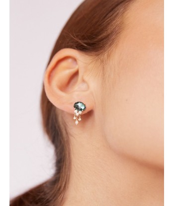 BOUCLE D'OREILLE JELLYFISH TOURMALINE BLEU Toutes les collections ici