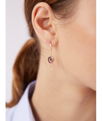 BOUCLES D'OREILLES TOURMALINES ET DIAMANTS prix