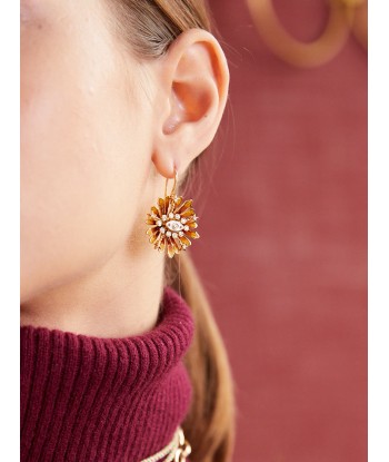 BOUCLE D'OREILLE FLOWER JAUNE en ligne des produits 