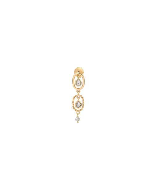 BOUCLE D'OREILLE DOUBLE DIAMANTS POLKI 2024