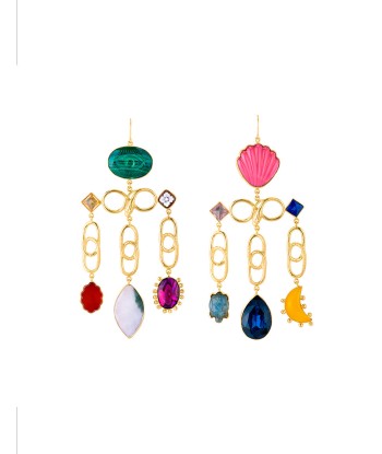 BOUCLES D'OREILLES MULTI LINKED CHARM DROP Les êtres humains sont 