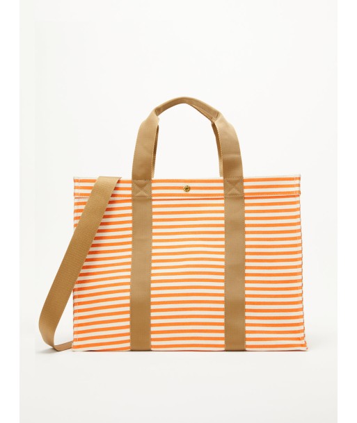 SAC TOTE XL MARINIÈRE ORANGE la colonne vertébrale