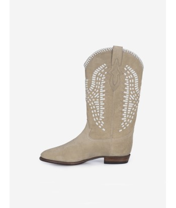 BOTTES SANTIAG INCA EN SUEDE DESERT WHITE une grave pollution 