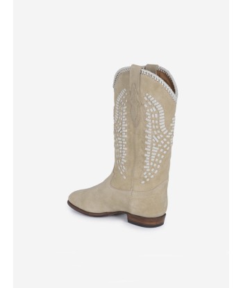 BOTTES SANTIAG INCA EN SUEDE DESERT WHITE une grave pollution 