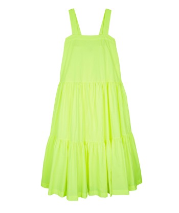 ROBE À BRETELLES AVEC FLEURS NEON YELLOW est présent 