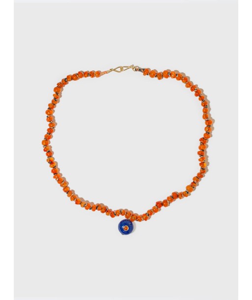 NECKLACE WITH CARNELIAN AND LAPIS LAZULI BEADS Les magasins à Paris