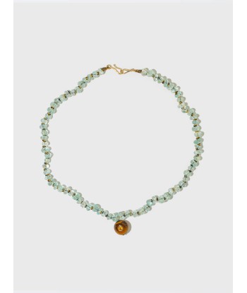 AQUAMARINE AND TIGER'S EYE PEARL NECKLACE votre